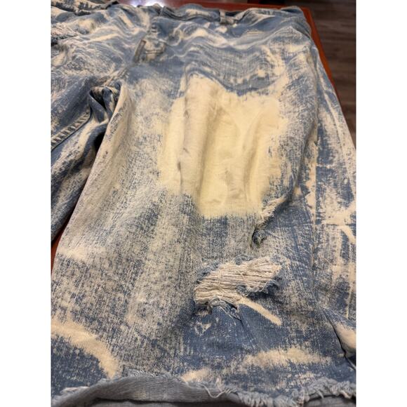 AHP Mens Urban Streetwear-Inspired Jean Shorts 50X15 Distressed - Picture 3 of 8